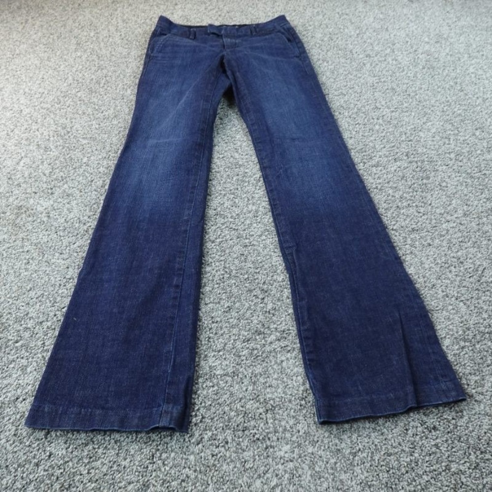 Banana Republic Jeans Womens 25 Dark Blue Denim Trouser Flare‎ Low RIse Stretch